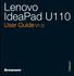 Lenovo IdeaPad U110 User Guide User Guide V1.0 V1.0