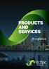 PRODUCTS AND SERVICES. At a glance
