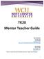 TK20 Mentor Teacher Guide