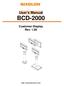 User s Manual BCD-2000 Customer Display Rev. 1.00