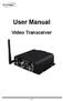 User Manual Video Transceiver