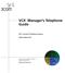 VCX Manager s Telephone Guide