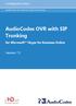 AudioCodes OVR with SIP Trunking