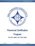 Personnel Certification Program