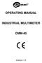 OPERATING MANUAL INDUSTRIAL MULTIMETER CMM-40