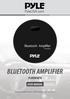 BLUETOOTH AMPLIFIER PLMRM4BTA USER MANUAL. Bluetooth A2DP Function USB Interface AUX IN function