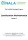 Certification Maintenance