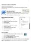 Introduction to Microsoft Word 2010