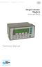 Weight Indicator TAD 3 From prog. name T002L240. Technical Manual