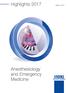 Highlights Edition 1/2017. Anesthesiology and Emergency Medicine