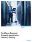 Brochure. Security. Fortify on Demand Dynamic Application Security Testing