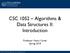 CSC 1052 Algorithms & Data Structures II: Introduction