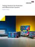 Testing Solutions for Protection and Measurement Systems. Product Catalog