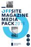 OFFSITE MAGAZINE MEDIA PACK 2018