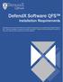 DefendX Software QFS Installation Requirements