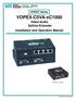 VOPEX Series VOPEX-C5VA-xC1000 Video/Audio Splitter/Extender Installation and Operation Manual