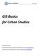 GIS Basics for Urban Studies