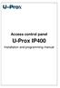 Access control panel U-Prox IP400