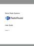 Sierra Radio Systems. RadioRouter. User Guide. Version 1.1