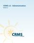 CRMS v2 - Administration Version x.x