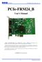 User s Manual. PCIe-FRM24_B Users Manual (Rev 1.1)