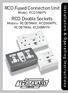 RCD Fused Connection Unit Model: RCD10WPV. RCD Double Sockets Models: RCD05WAV, RCD06WPV, RCD07MAV, RCD08MPV. Installation & Operating Instructions