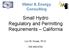 Small Hydro Regulatory and Permitting Requirements California