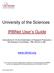 University of the Sciences. IRBNet User s Guide