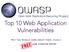 Top 10 Web Application Vulnerabilities