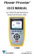 Power Prowler USER MANUAL PLR In-1 DMM/TDR Cable Fault Finder for Energized and Unenergized Cables.