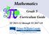 Mathematics. Grade 5 Curriculum Guide. SY through SY