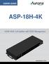 USERS GUIDE ASP-18H-4K. HDMI 4K2K 1x8 Splitter with EDID Management. Manual Number: