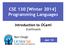 CSE 130 [Winter 2014] Programming Languages