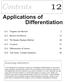 Applications of Differentiation