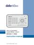 PTZ CAMERA CONTROL UNIT RMC-190 Instruction manual