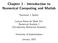 Chapter 1 - Introduction to Numerical Computing and Matlab