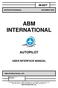 INSTRUCTION MANUAL NOVEMBER 2008 ABM INTERNATIONAL AUTOPILOT USER INTERFACE MANUAL
