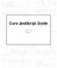 Core JavaScript Guide