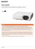 VPL-CH375. 5,000 lumens WUXGA 3LCD Basic Installation projector with HDBaseT connectivity. Overview