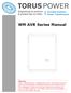 WM AVR Series Manual. Input: 240V Output: 120V 8.0A