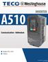 INVERTER A510. Communication-Addendum. DOCUMENT-TECO-A510-AC001 Ver01: