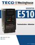 INVERTER E510. Communication-Addendum. ModbusRTU/ASCI BACnet. DOCUMENT-TECO-E510N1-AC002 Ver01: