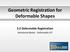 Geometric Registration for Deformable Shapes 2.2 Deformable Registration