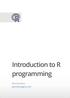 Introduction to R programming