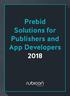 Prebid Solutions for Publishers and App Developers 2018