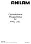 Conversational Programming for 6000i CNC