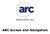 Advanced Retail Center. ARC Access and Navigation