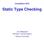 Compilation 2012 Static Type Checking