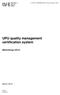 UPU quality management certification system