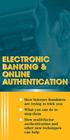 ELECTRONIC BANKING & ONLINE AUTHENTICATION